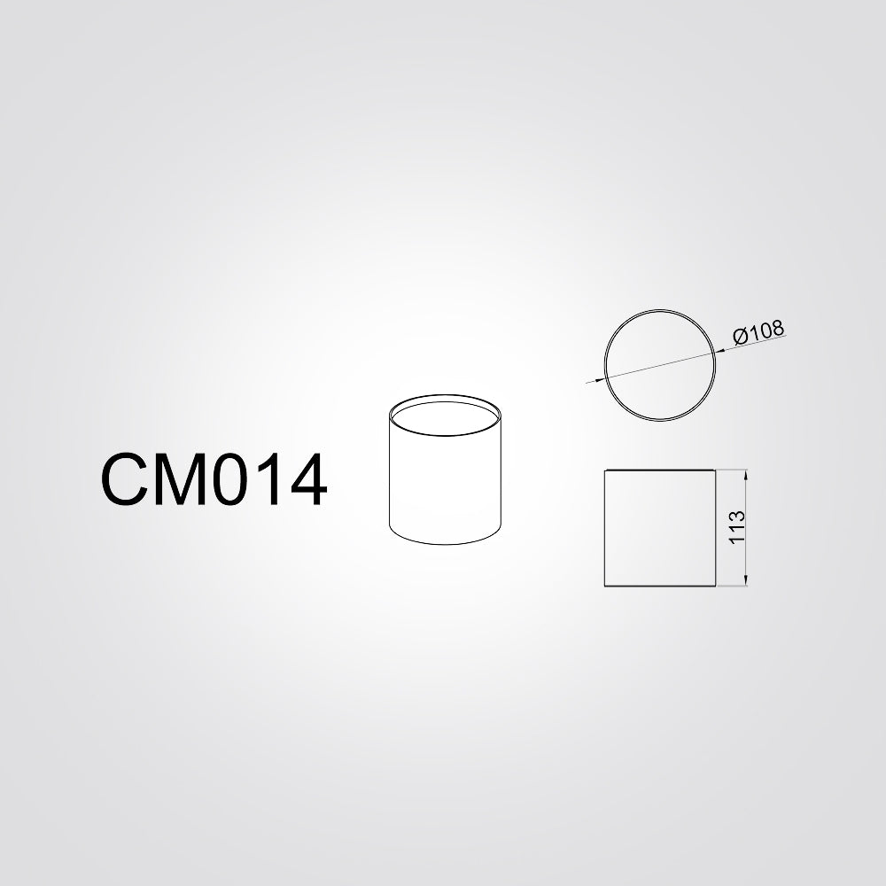 צמוד תקרה צילינדר חוץ מוגן מים ג'ונאס 12W|שחור| לבן