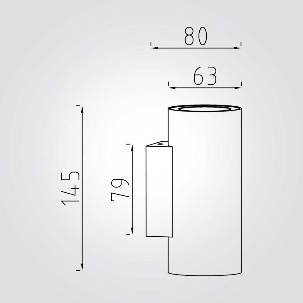 מנורת קיר חוץ אפ דאון ג'ונסון 2X6W| שחור| לבן| IP65