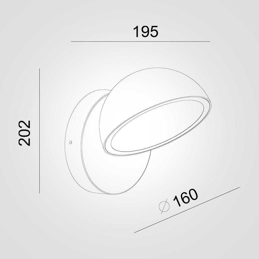 מנורת קיר חוץ תומאס 24W| שחור| לבן| IP54