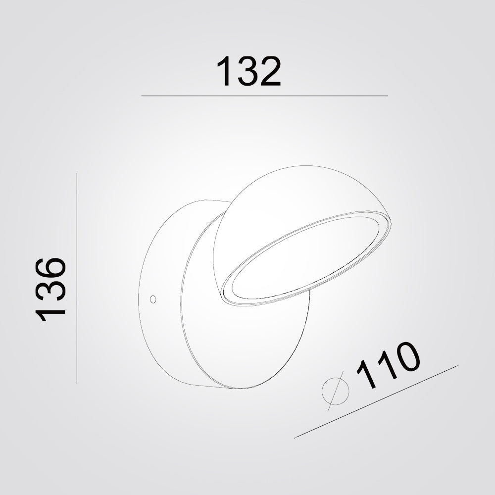 מנורת קיר חוץ תומאס 12W| שחור| לבן| IP65