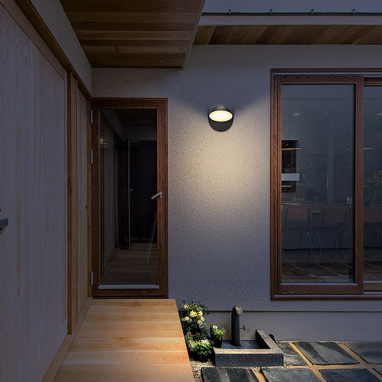 מנורת קיר חוץ תומאס 12W| שחור| לבן| IP65