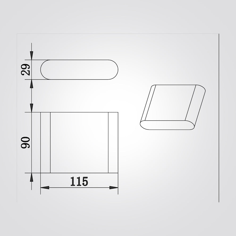 מנורת קיר אפ דאון רז – 6W | CCT | שחור / לבן | IP54 | דגם S