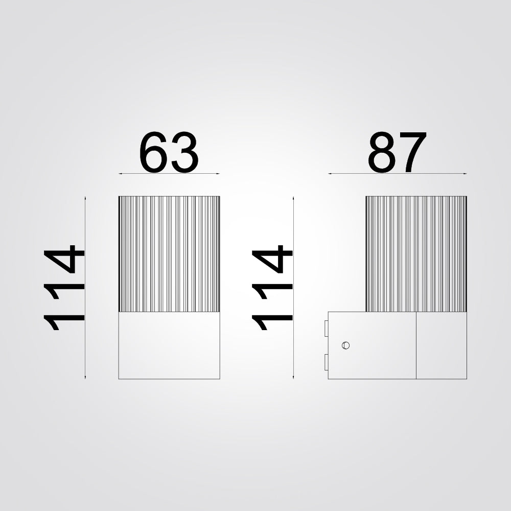 מנורת קיר חוץ דאון רוברט שחור| לבן |GU10|IP65