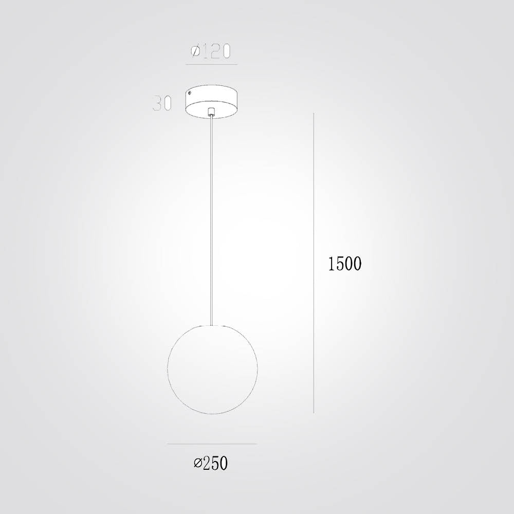 מנורת תלייה חוץ גינה בולרו Φ40| Φ25