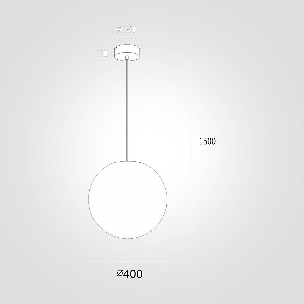 מנורת תלייה חוץ גינה בולרו Φ40| Φ25