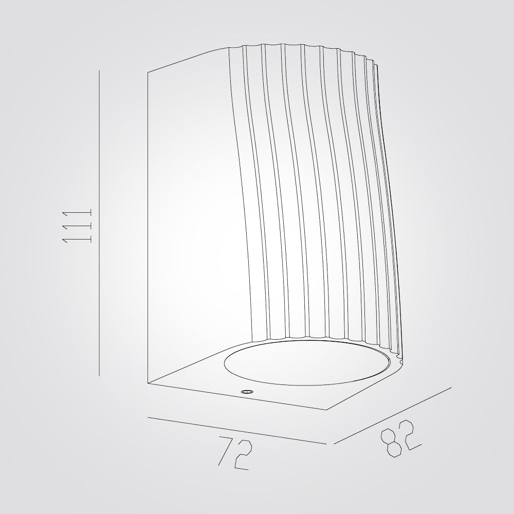 מנורת קיר חוץ DOWN – GU10 | IP54 | שחור / לבן