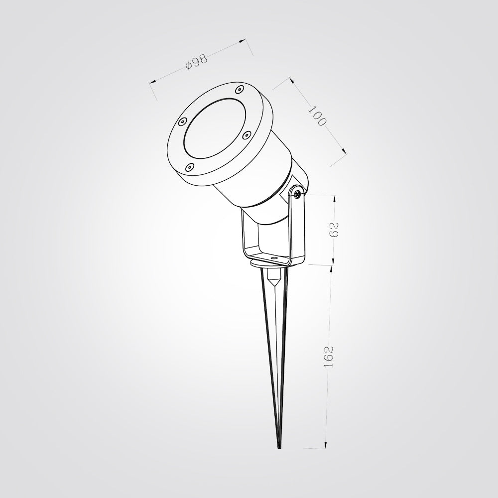דוקרן רפי לגינה GU10| 220V| שחור|לבן