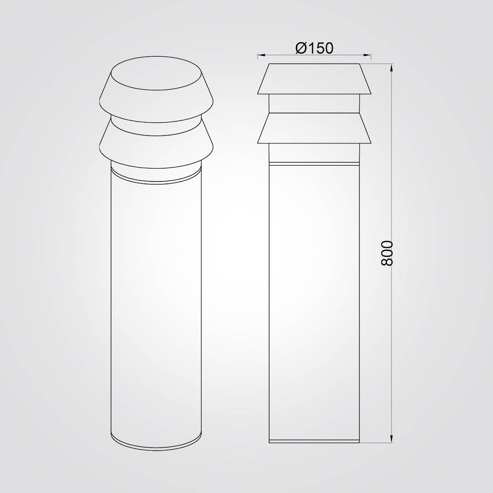 עומד תאורה חוץ גינה קומנדר 15W| שחור| אפור| IP65