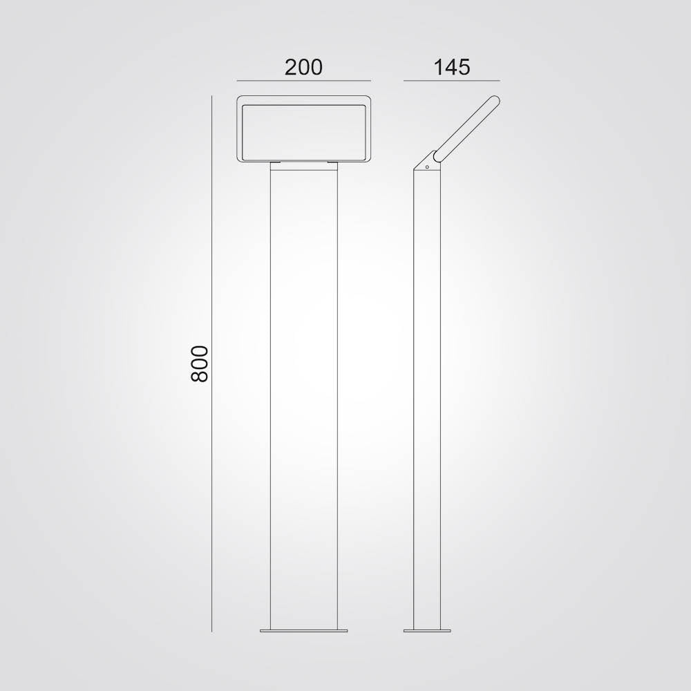 עומד תאורה חוץ גינה ריביירה 19W| שחור| אפור| IP65