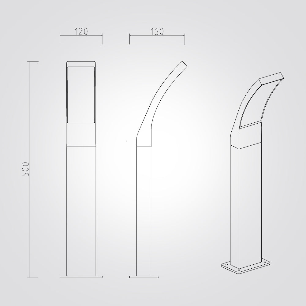 עמוד תאורה חוץ לגינה רפאל