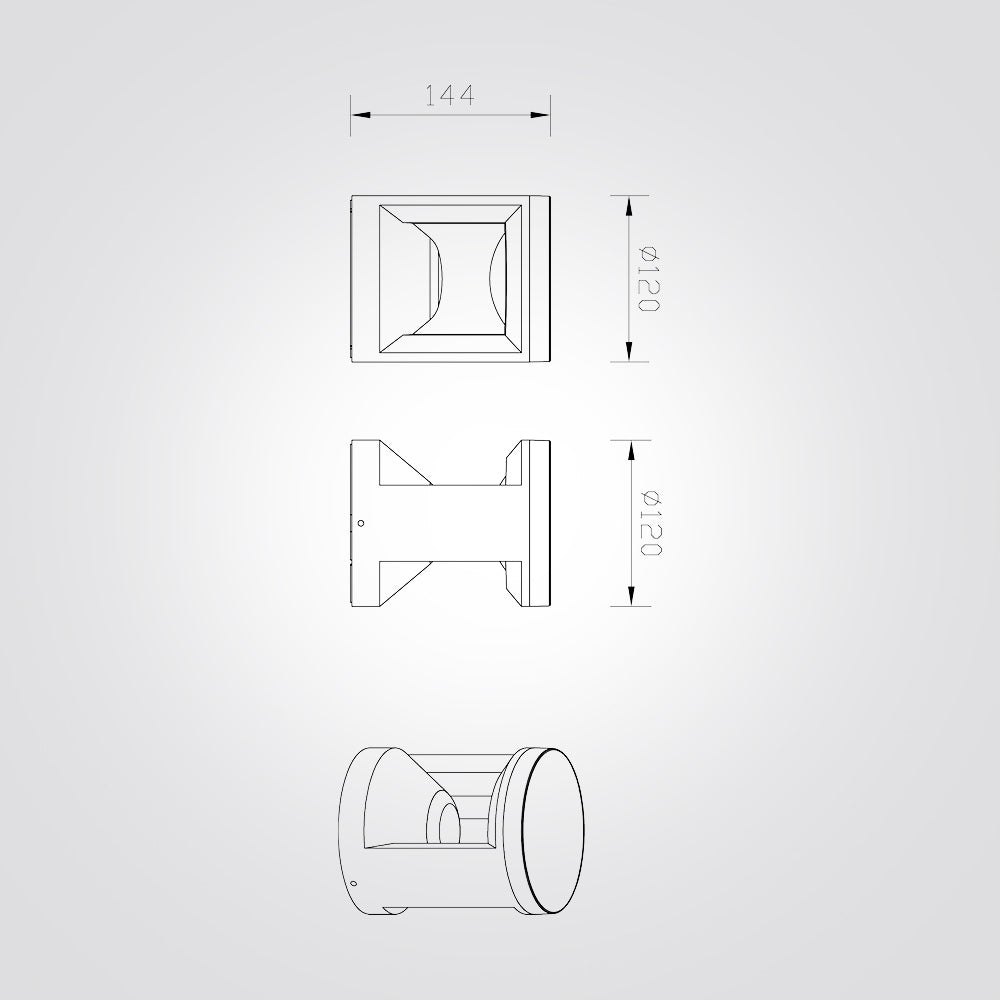 עמוד תאורה חוץ לגינה מעקה לינארדו שחור