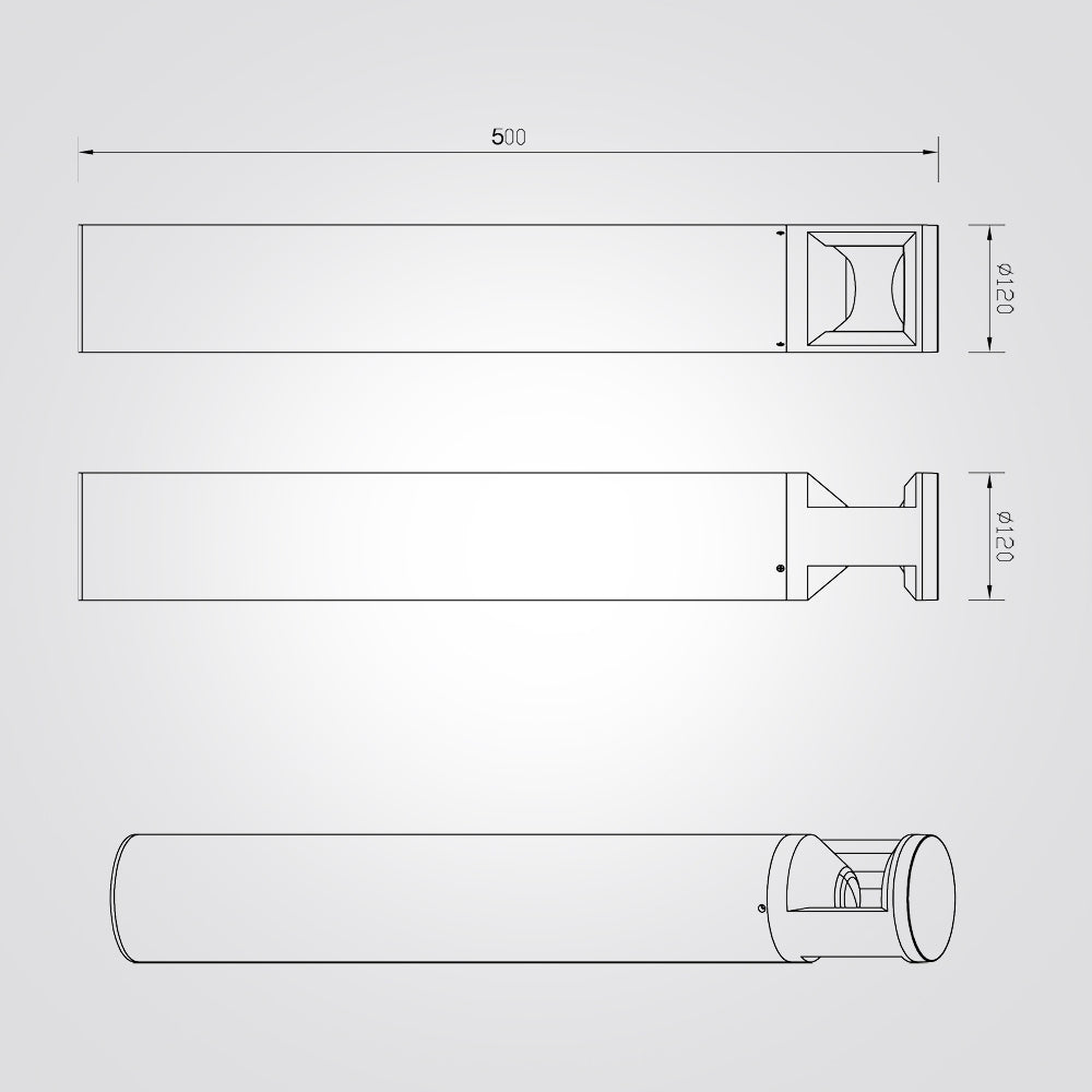 עמוד תאורה חוץ לגינה לינארדו שחור