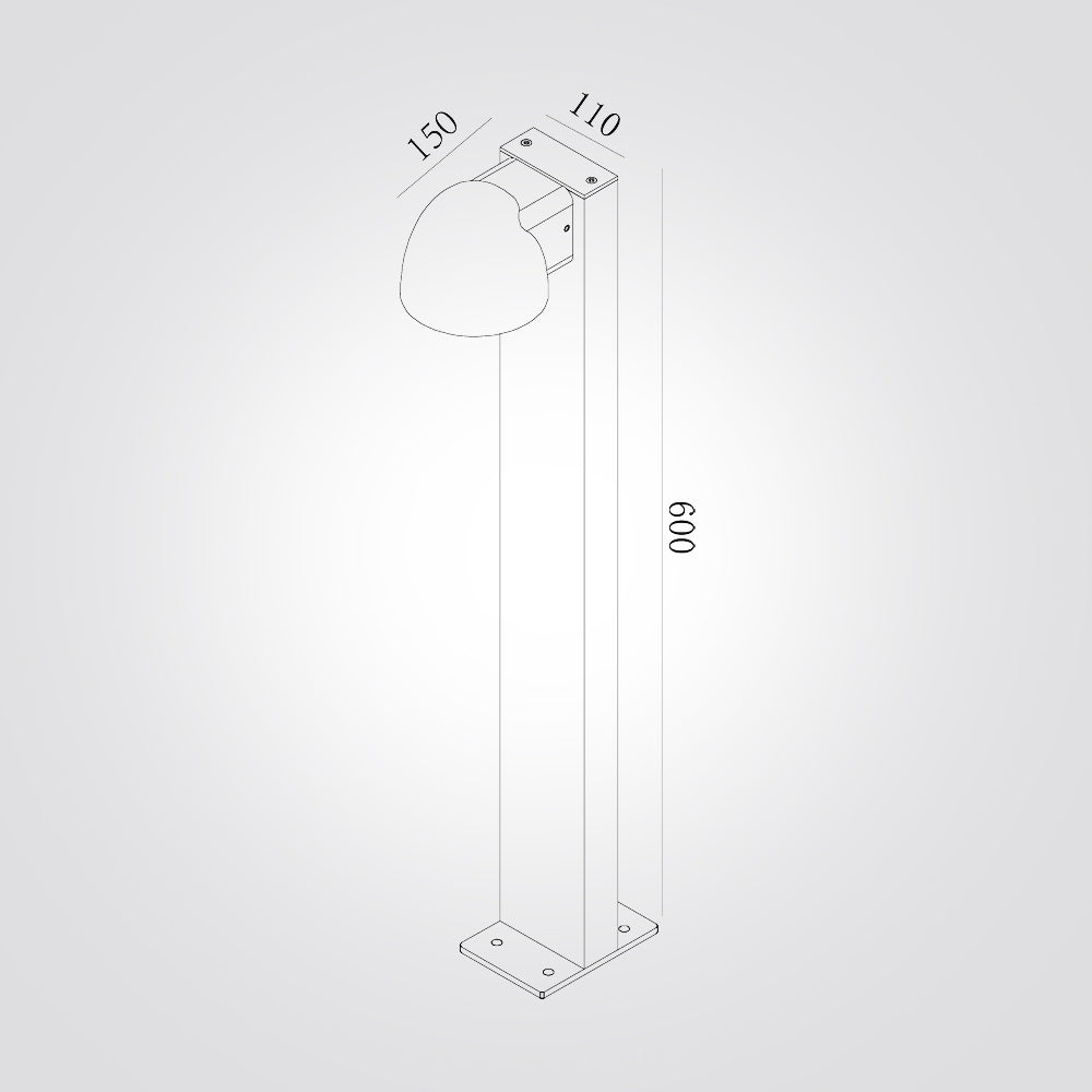 עמוד תאורה חוץ לגינה לוני שחור