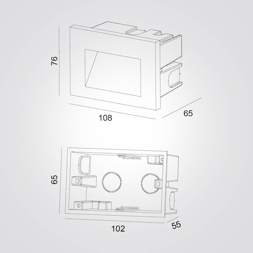 שקוע קיר חוץ חומה Class | 3W | שחור | IP65