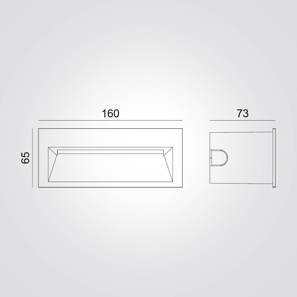 שקוע קיר חוץ שקוע חומה ריגל 4W שחור| אפור כהה|IP65