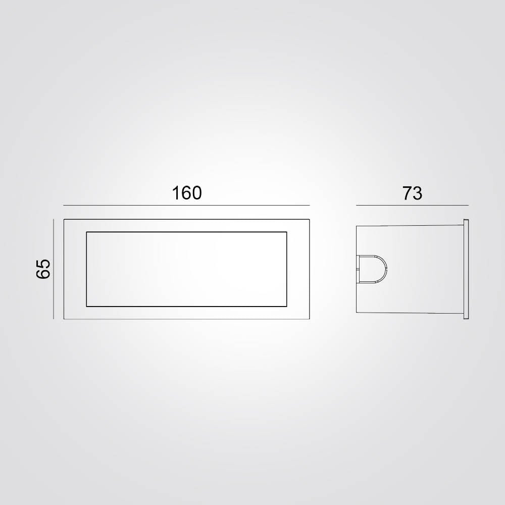 שקוע קיר חוץ שקוע חומה פריזם 4W שחור| אפור כהה|IP65