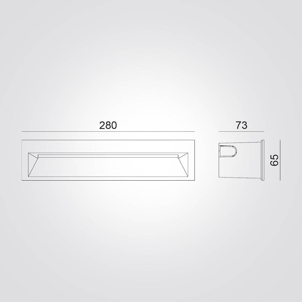 שקוע קיר חוץ שקוע חומה וגוניר 10W שחור| אפור כהה|IP65