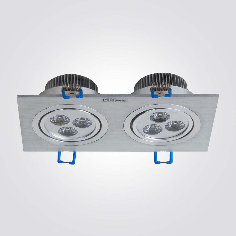 שקוע תקרה זיו לד זוגי ניקל מוברש