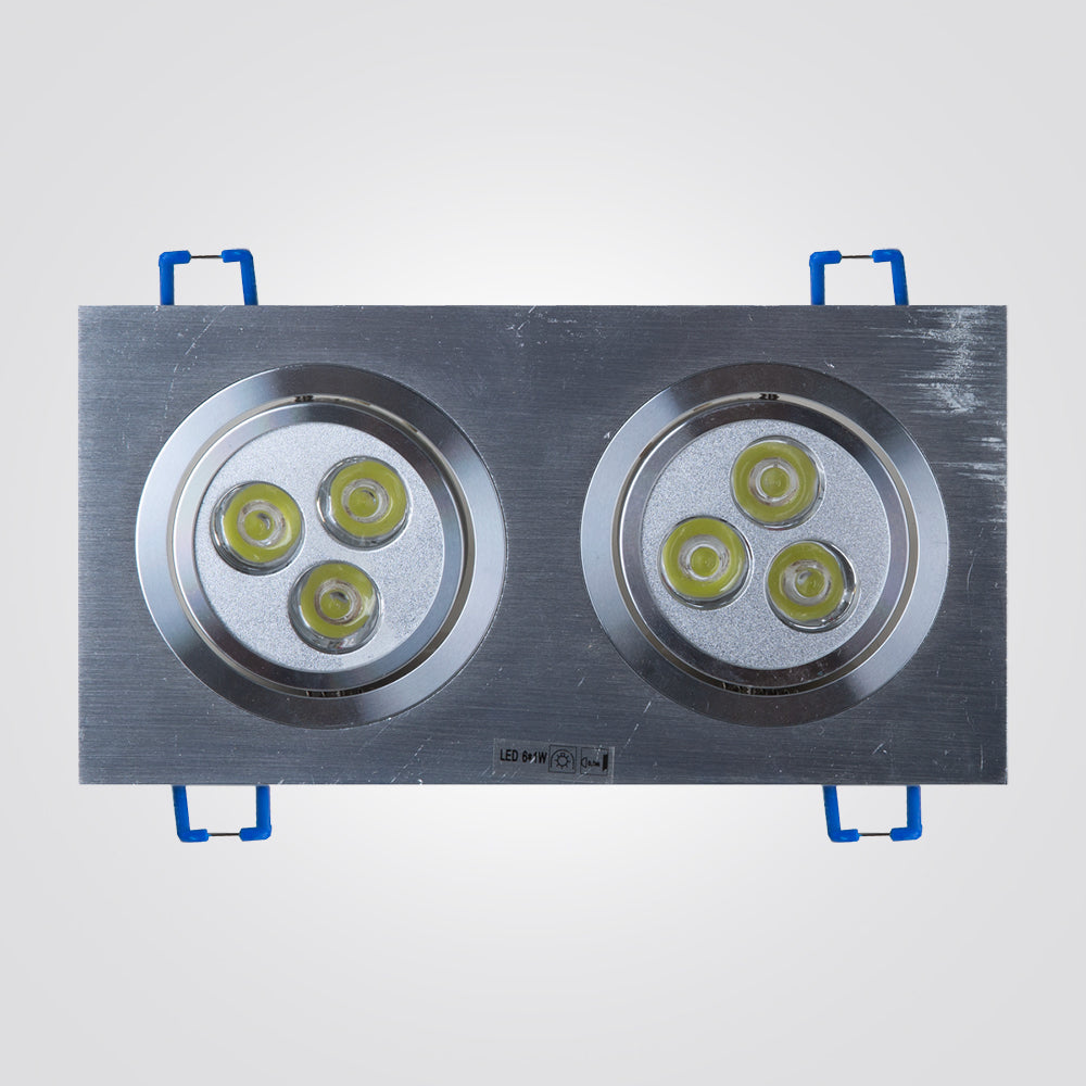 שקוע תקרה זיו לד זוגי ניקל מוברש