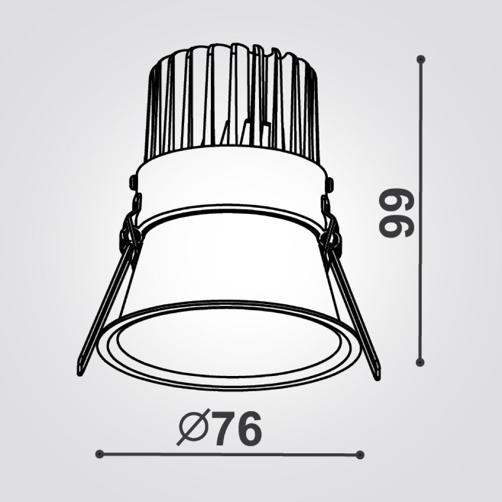 שקוע עדות לד 10W| 3000K| שחור| לבן