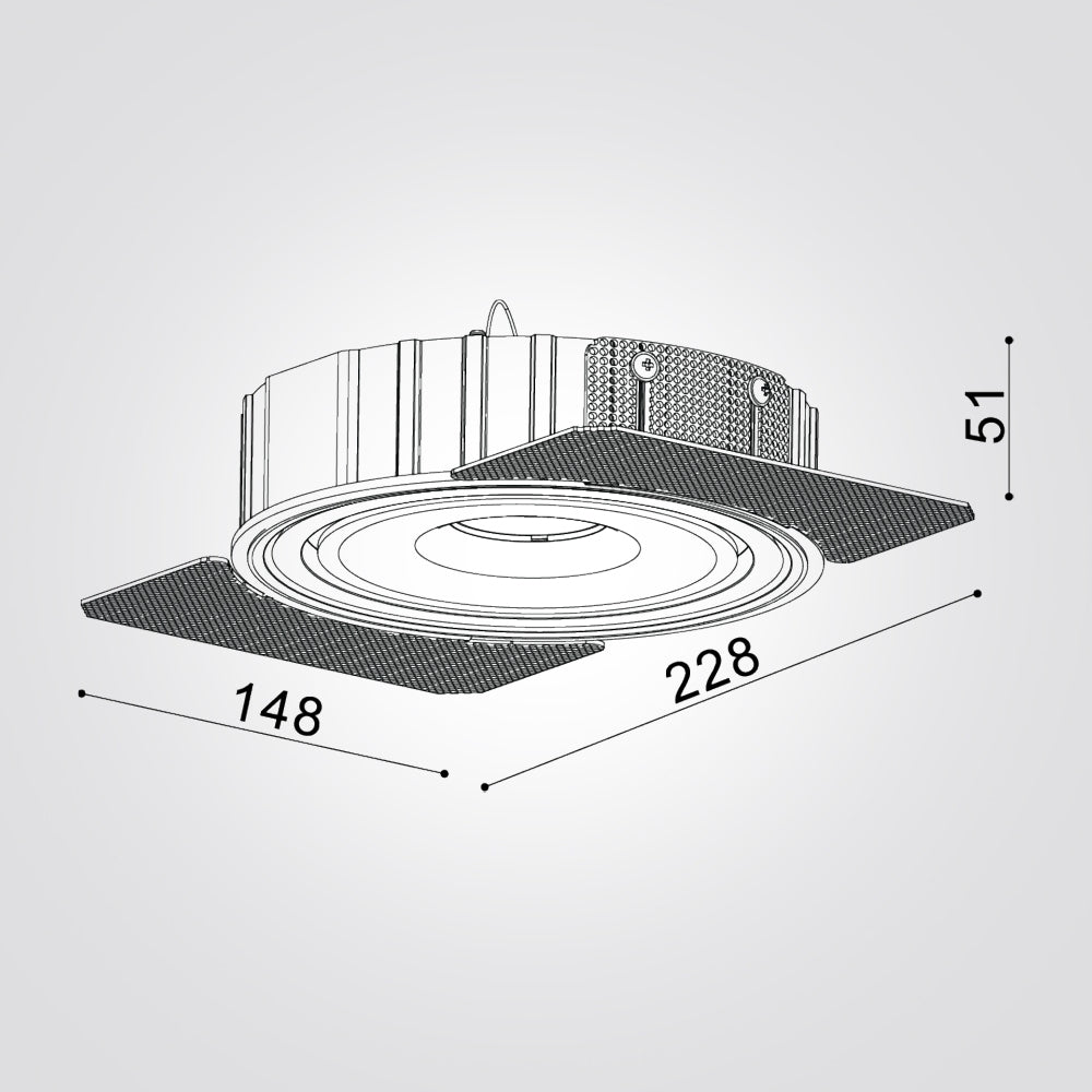 שקוע עמי טרימלס 10W| שחור|פליז| לבן