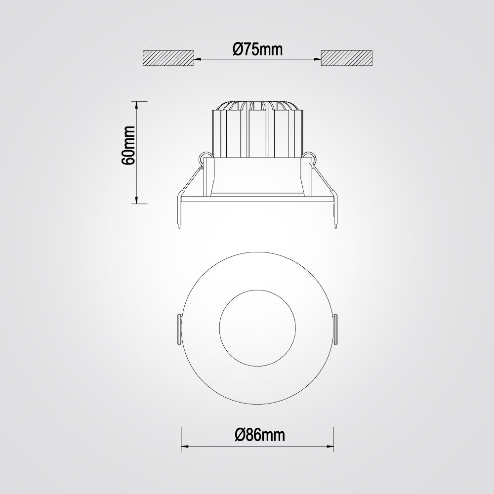 שקוע סקר לד 10W|3000K| שחור