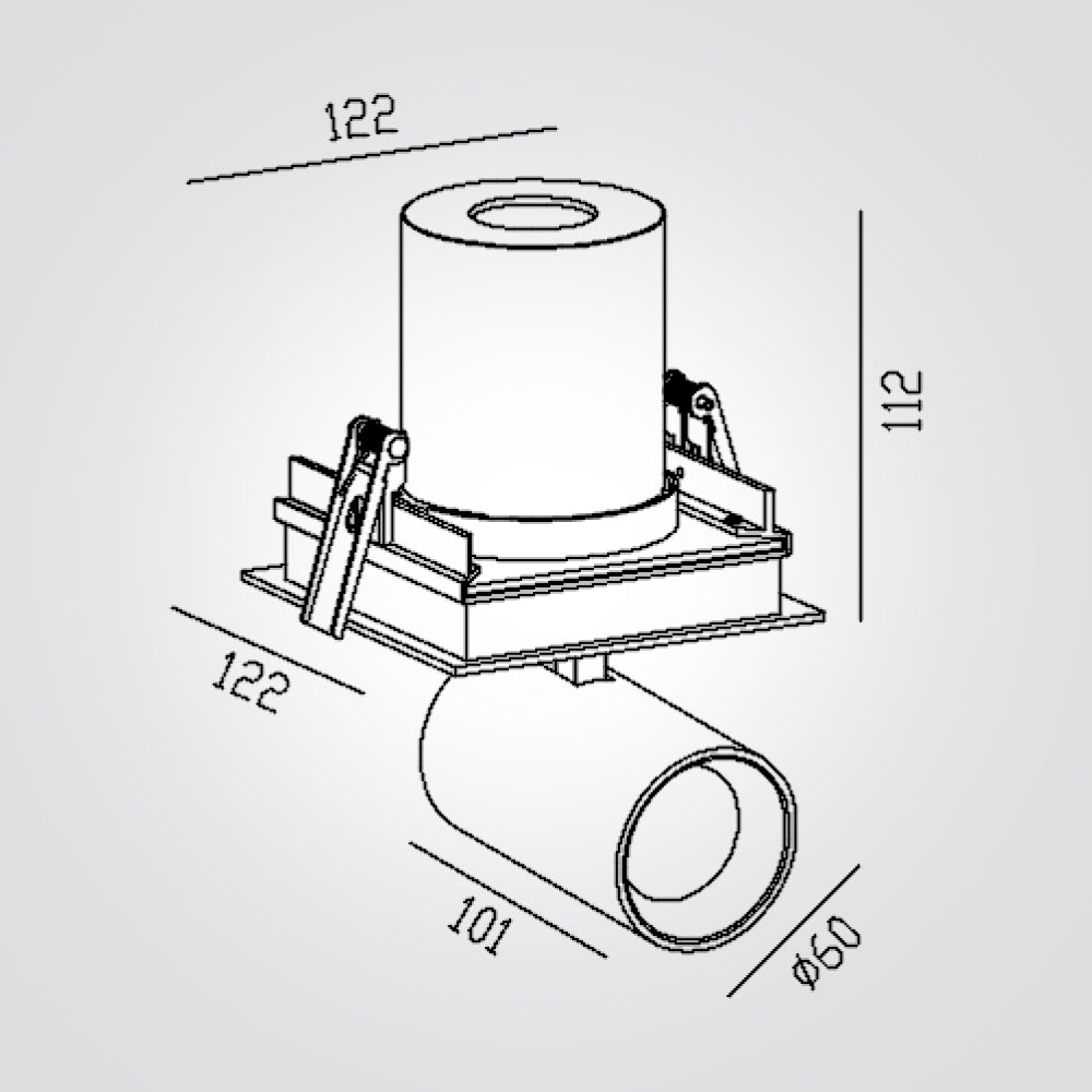 שקוע נשלף מתכוונן 360° לד בודד| שלישיה| 3000K