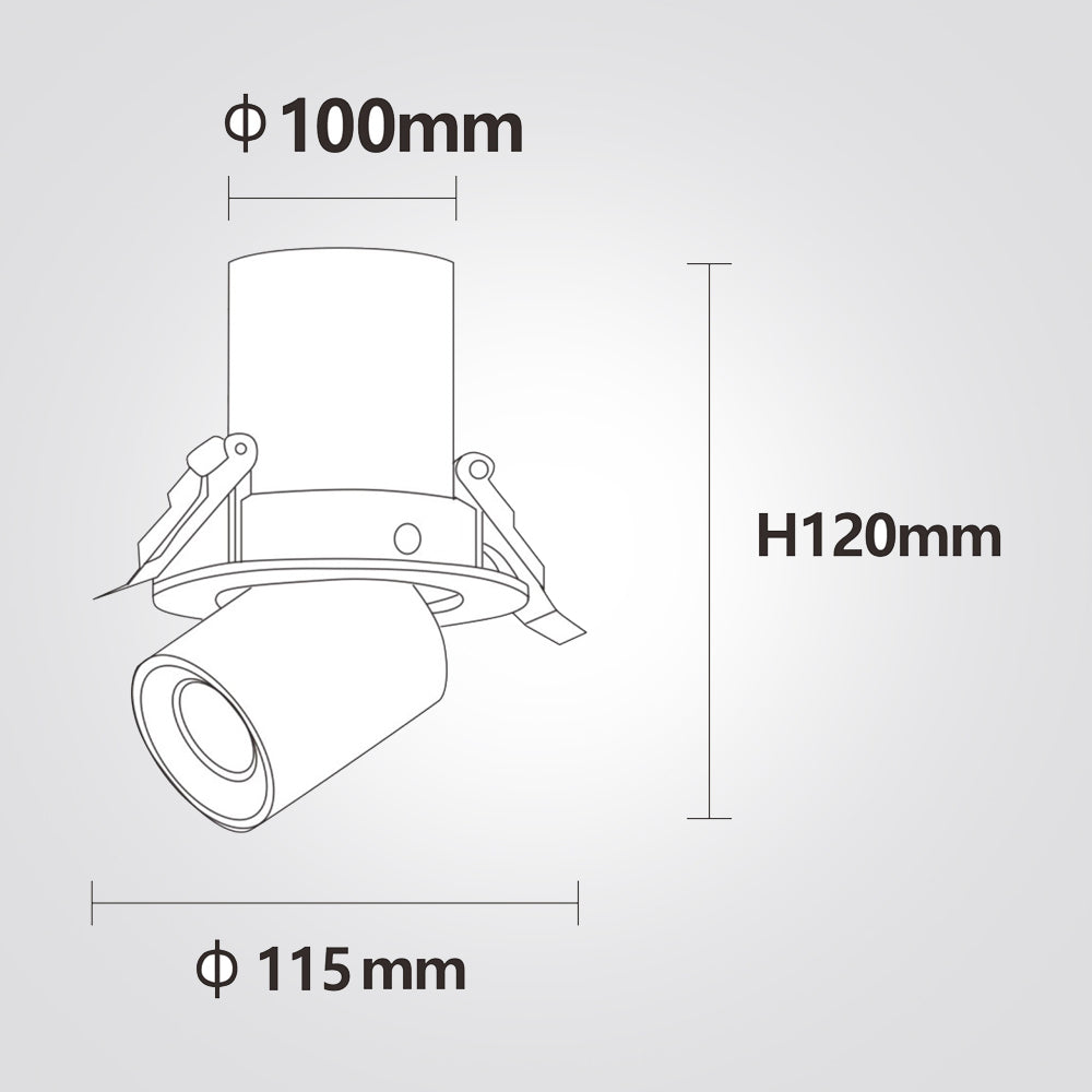 שקוע שאי נשלף מתכוונן360° |CCT|15W