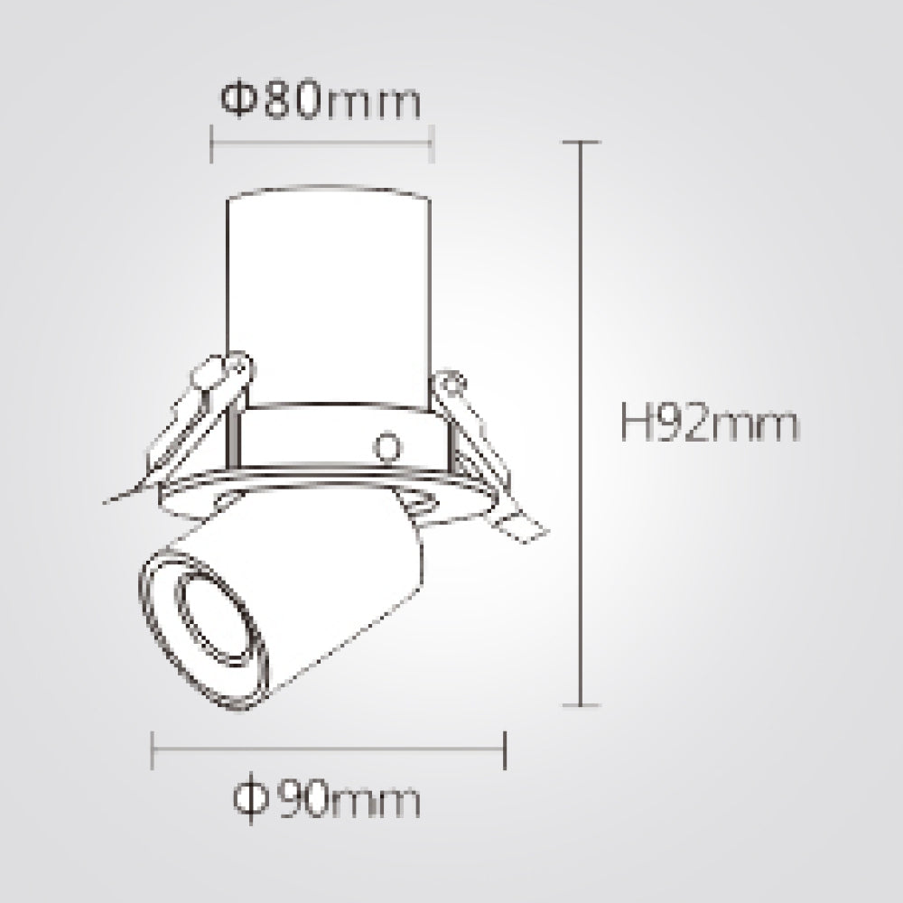 שקוע שאי נשלף מתכוונן360° |CCT|8W