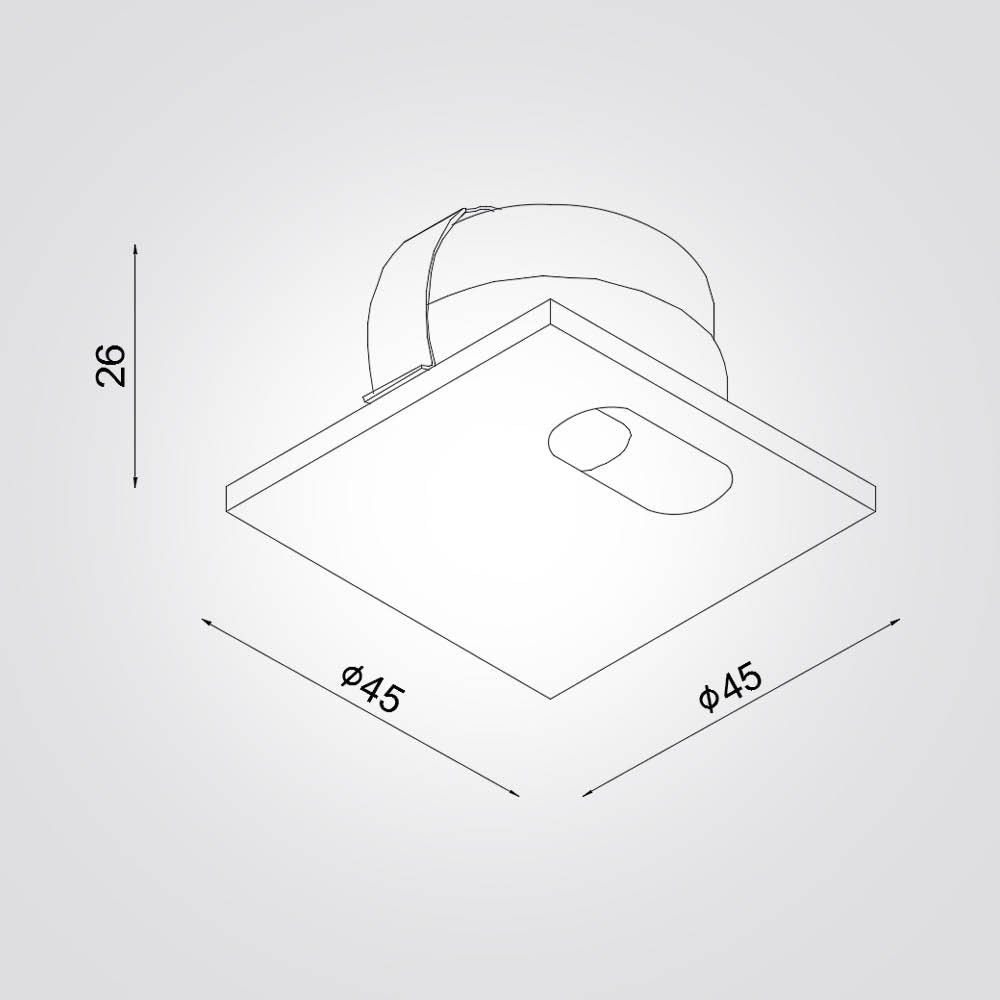 שקוע קיר סיל לד 3W| 3000K| עגול| מרובע