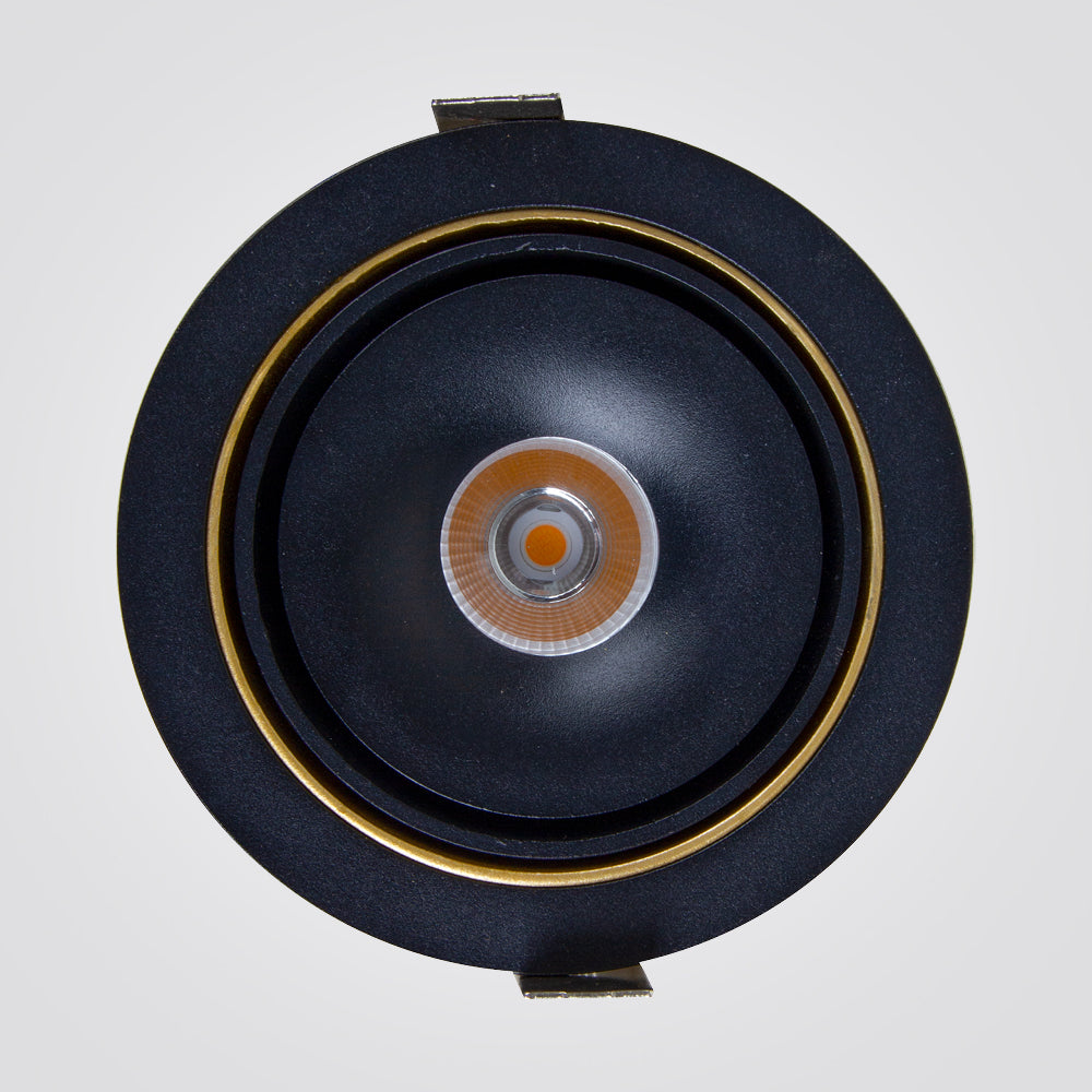 שקוע זחל לד מתכוונן שחור+ זהב 360° |9W|3000K