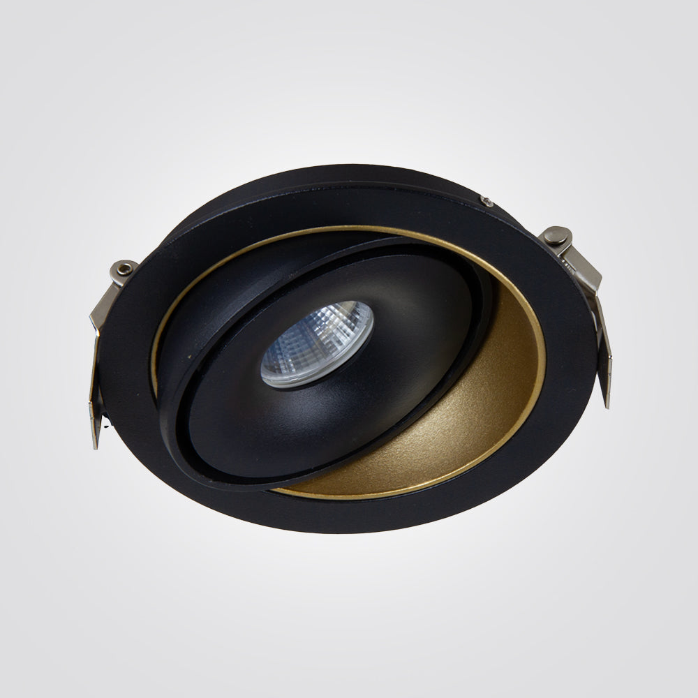 שקוע זחל לד מתכוונן שחור+ זהב 360° |9W|3000K