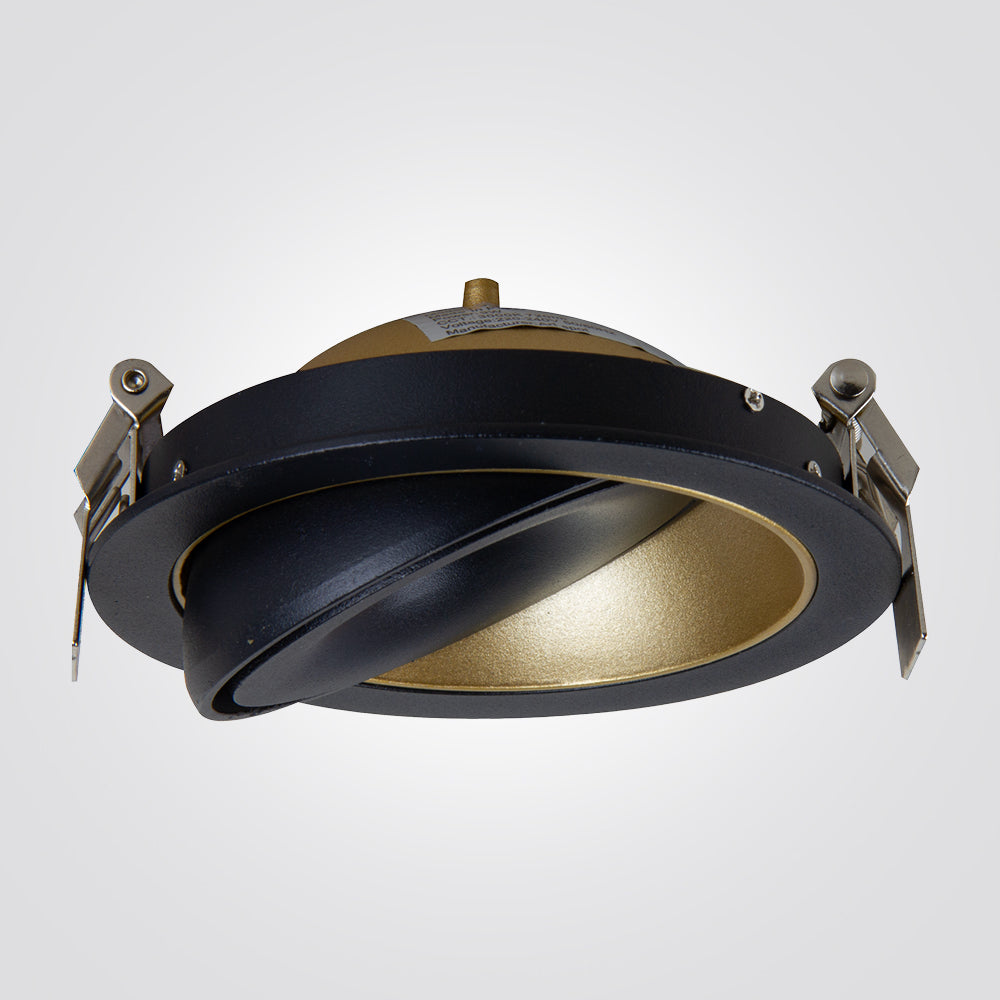 שקוע זחל לד מתכוונן שחור+ זהב 360° |9W|3000K