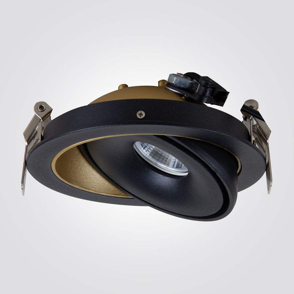 שקוע זחל לד מתכוונן שחור+ זהב 360° |9W|3000K