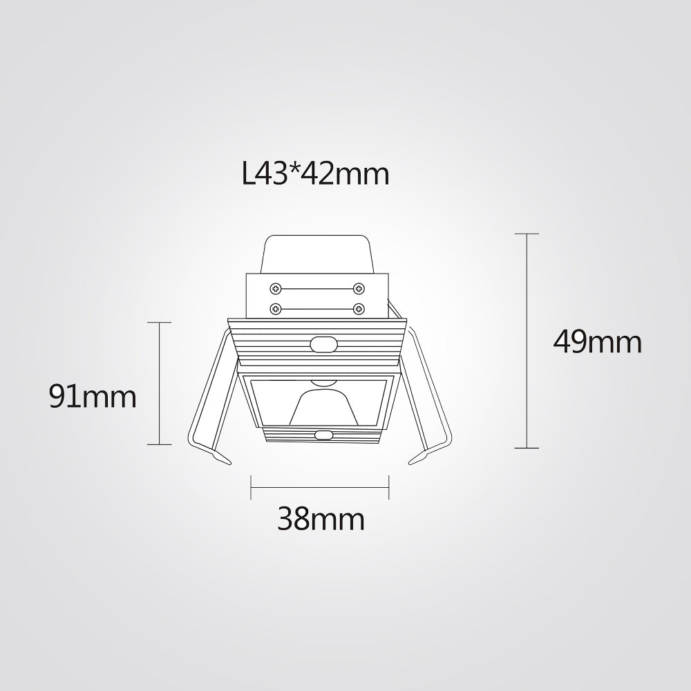 ספוט שקוע לד לינארי הידא שחור| 1X2W| 2X2W| 5X2W| 10X2W