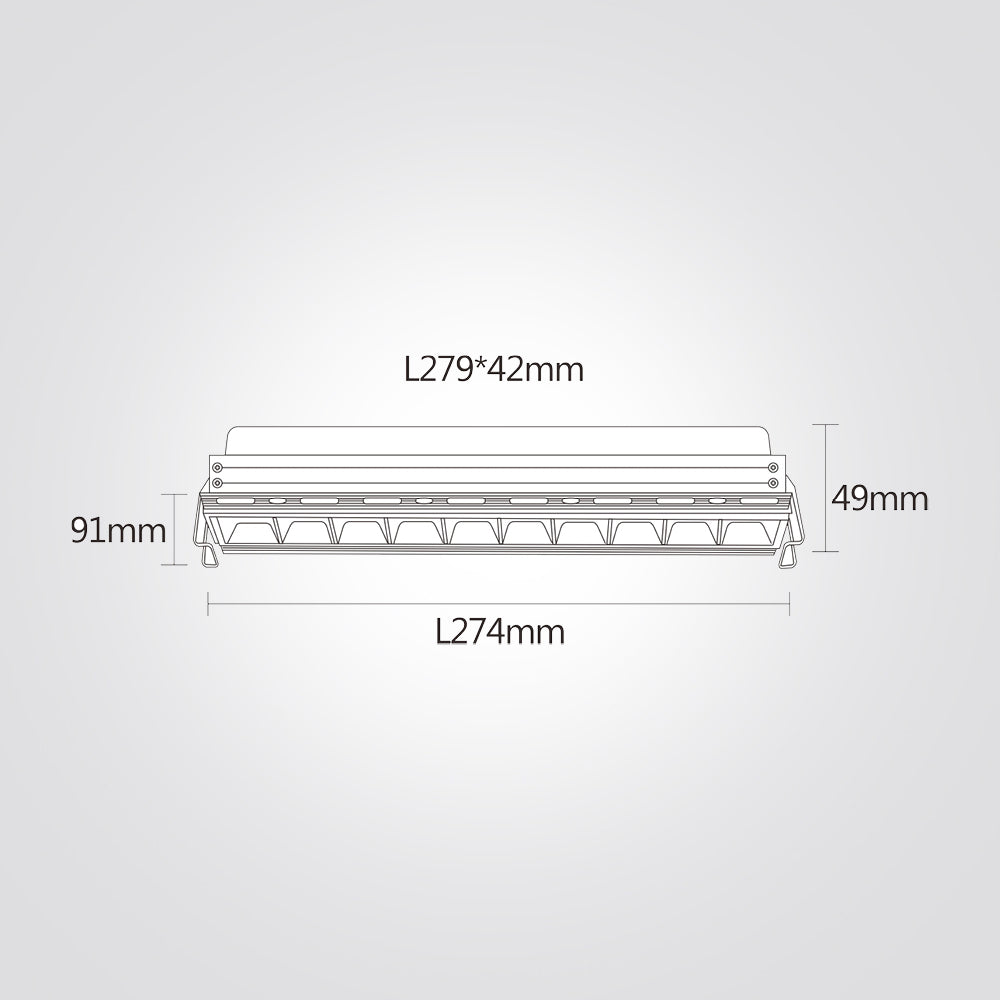 ספוט שקוע לד לינארי הידא שחור| 1X2W| 2X2W| 5X2W| 10X2W