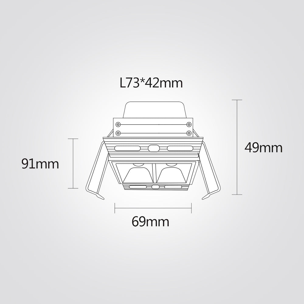 ספוט שקוע לד לינארי הידא שחור| 1X2W| 2X2W| 5X2W| 10X2W