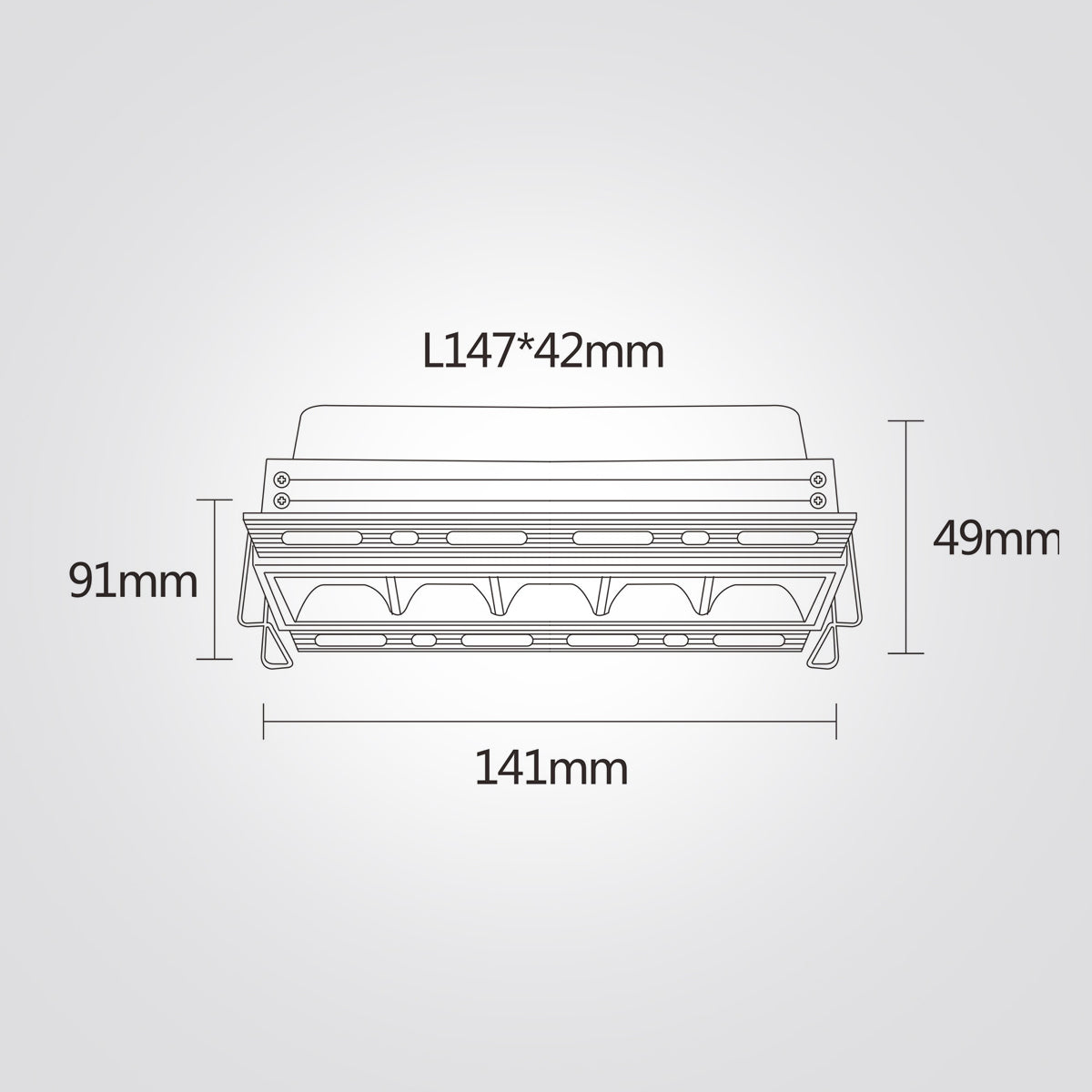 ספוט שקוע לד לינארי הידא שחור| 1X2W| 2X2W| 5X2W| 10X2W
