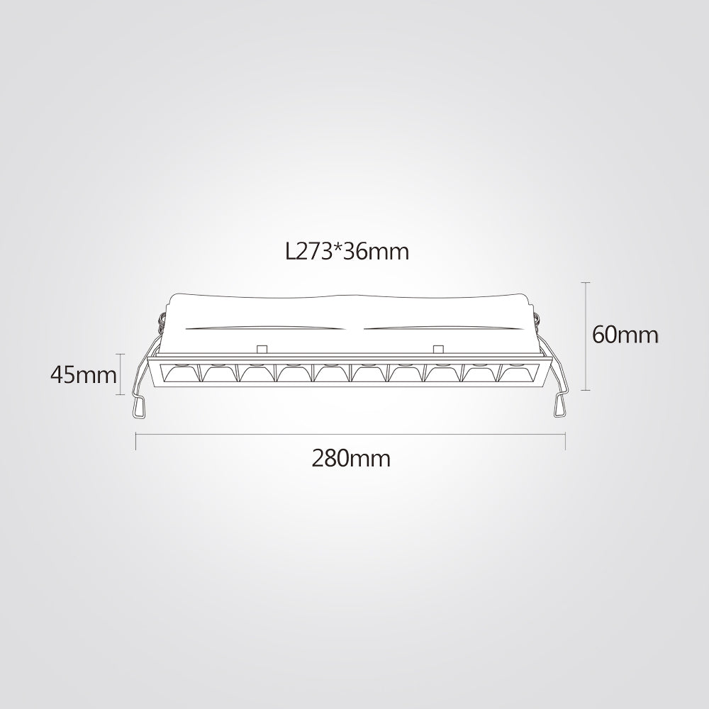 ספוט שקוע לד לינארי הידא לבן | 1X2W| 5X2W| 10X2W| 15X2W