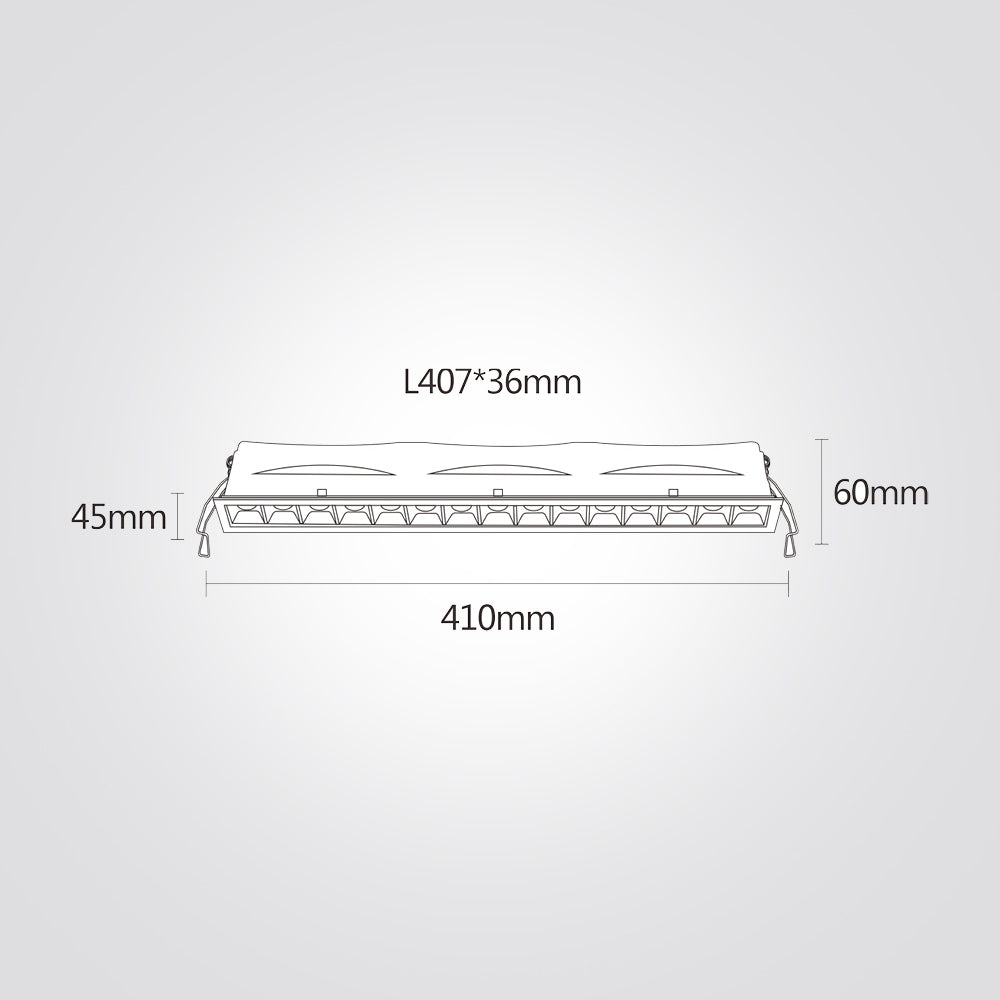 ספוט שקוע לד לינארי הידא לבן | 1X2W| 5X2W| 10X2W| 15X2W