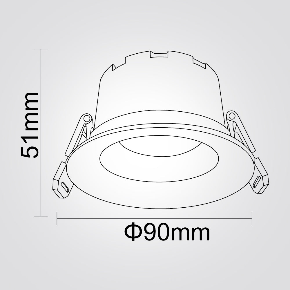 שקוע תקרה לומינה – 10W | 3CCT | שחור/ לבן