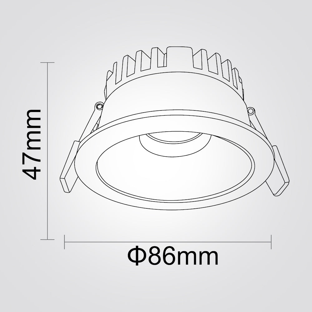 שקוע תקרה קאפלה – 10W | 3CCT | שחור / לבן