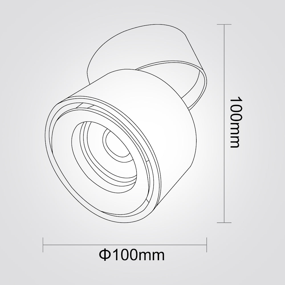 ספוט צילינדר תקרה מודנה – 12W | 3CCT | שחור / לבן