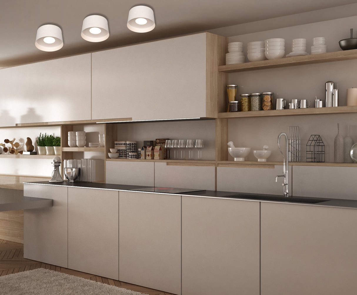 צמוד תקרה צילינדר קטלס 10W| שחור| לבן| פליז