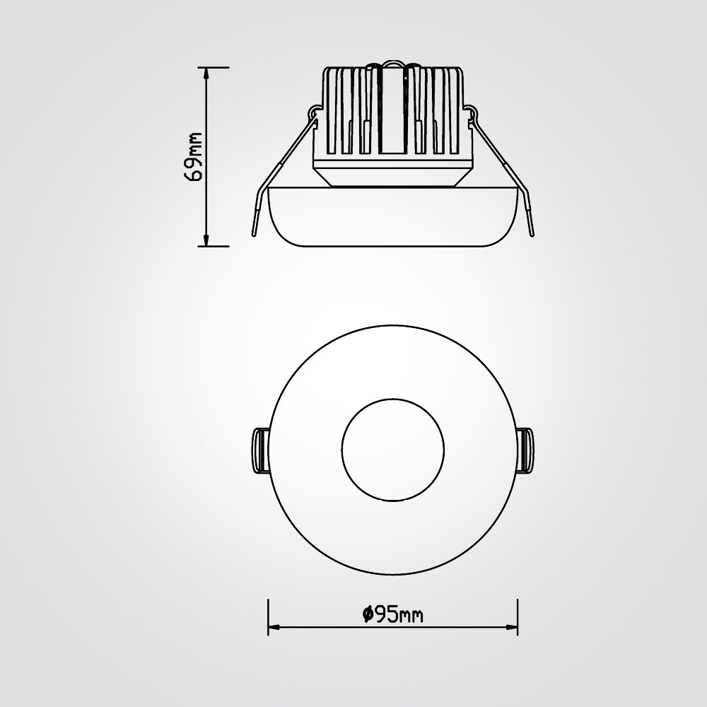 ספוט שקוע נחמי 10W שחור|לבן