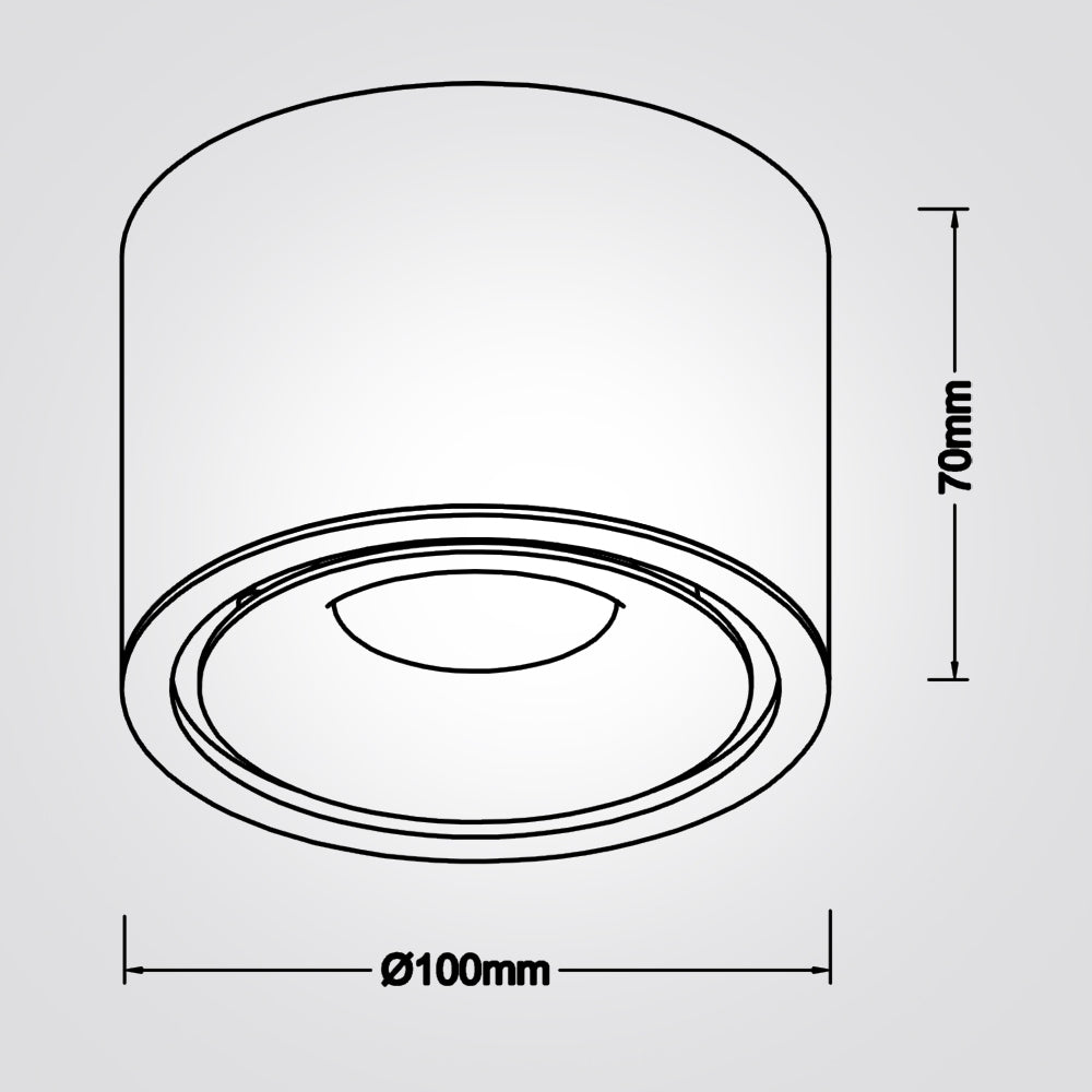צילנדר ריאן 12W שחור|לבן