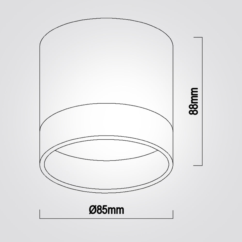 צילנדר מיאס 12W שחור|לבן