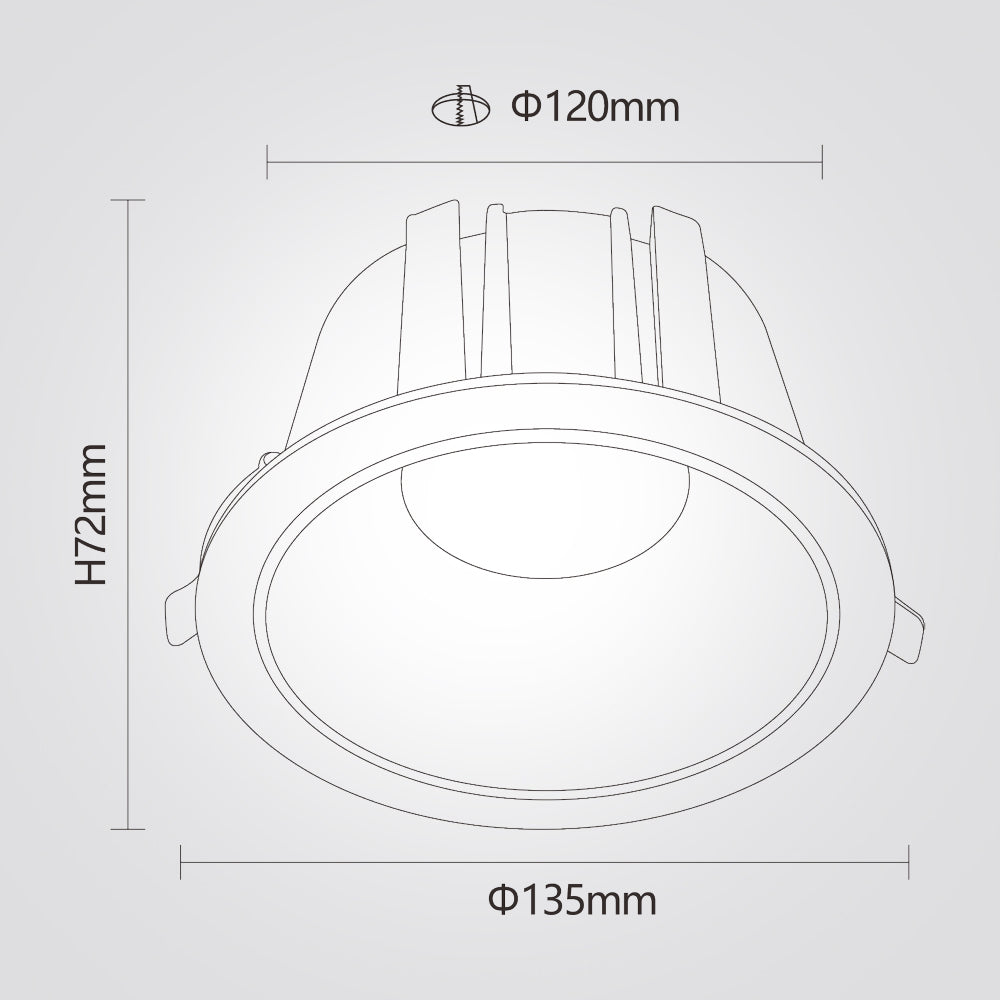 שקוע תקרה פריז – 12W / 20W | CCT | לבן / שחור