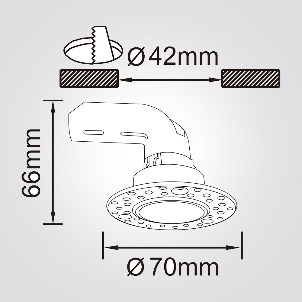 שקוע תקרה טרימלס קלואי CCT | 8W
