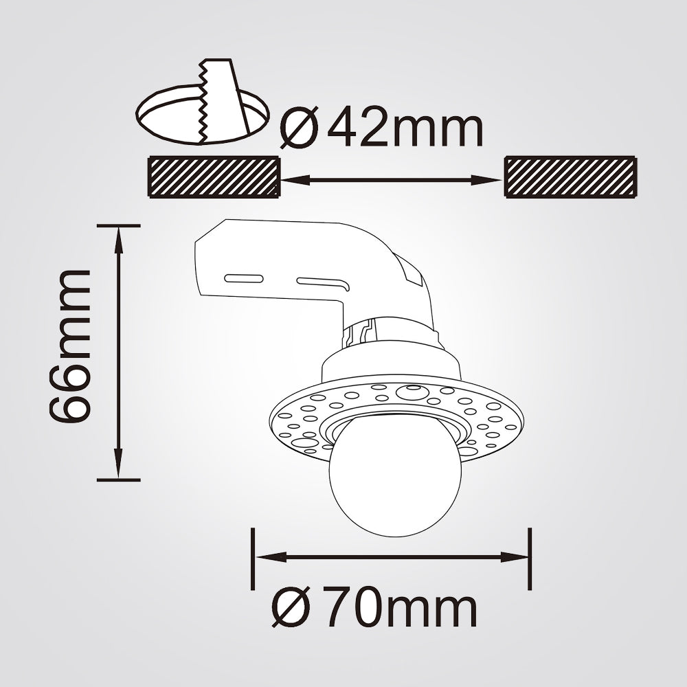 שקוע תקרה טרימלס מוסו CCT | 8W